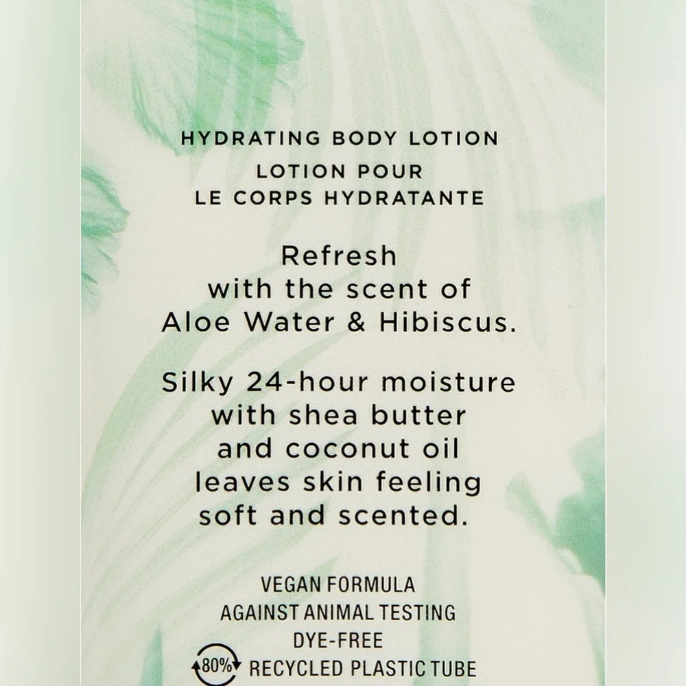 VS Aloe Water & Hibiscus Cream Body Wash & Body Lotion Full Size